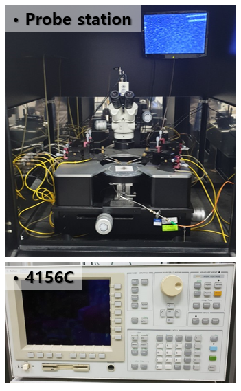 4156C precision semiconductor parameter analyzer with a 8" point probe station