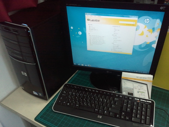 Labview equipped data acquisition computers